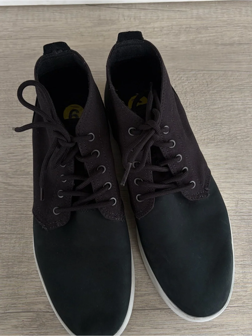 Timberland Davis Square Chukkas Sneakers Men's Shoes 9 Black Leather Frabic